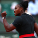 Serena Williams celebrates during the ladies’ singles second-round match against Ashleigh Barty during day 5 of the 2018 French Open at Roland Garros on May 31, 2018, in Paris.